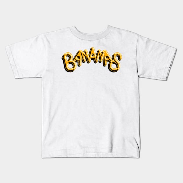 Vintage Bananas Magazine Kids T-Shirt by Ipung